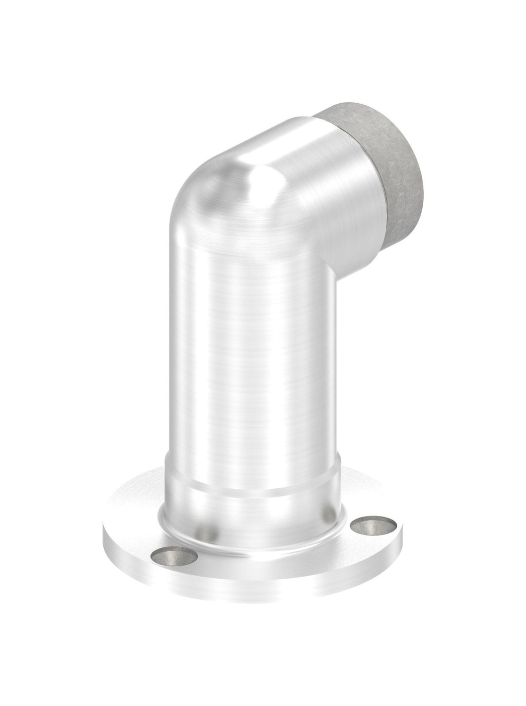 Edelstahl Wandhalter 90° für Rundrohre, lang, zum Einstecken ins Rohr, V2A