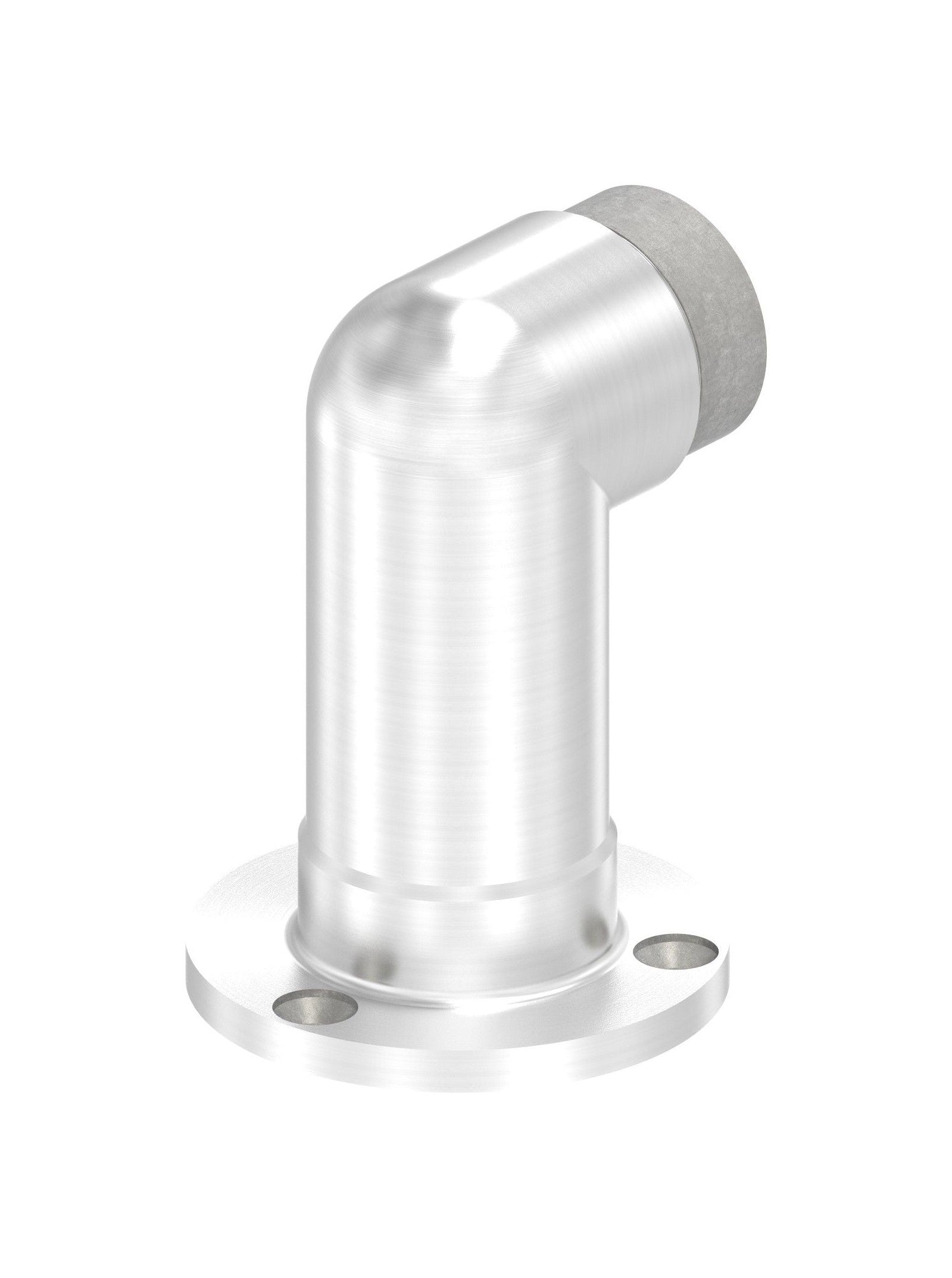 Edelstahl Wandhalter 90° für Rundrohre, lang, zum Einstecken ins Rohr, V2A