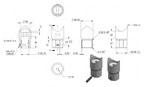 Zeichnung Anschlussstück 90° für Rohr Ø 48,3 x 2,5 mm und Rohr Ø 48,3 mm