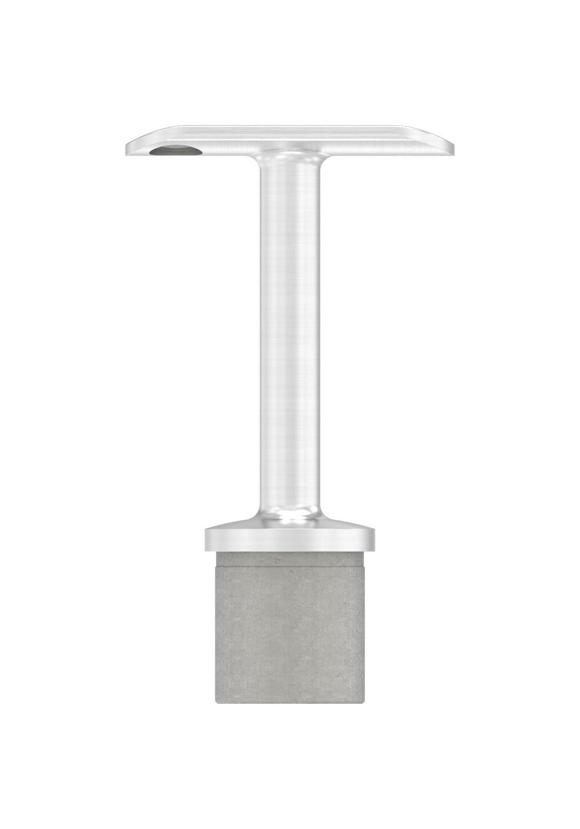 Edelstahl Handlaufstütze ohne Kabeldurchführung, jedoch passend zu LED-Handlauf, V2A / V4A