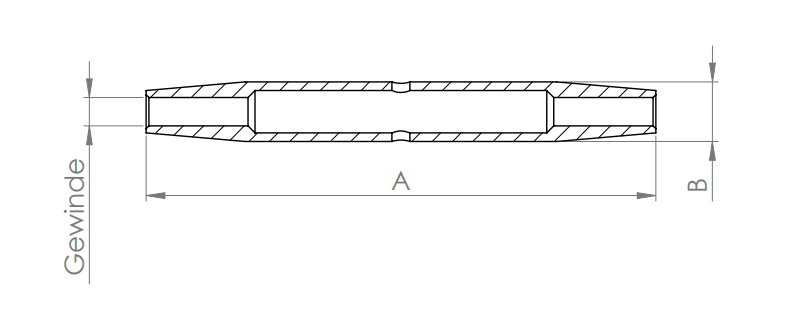 Wantenspanner mit Gewinde M5