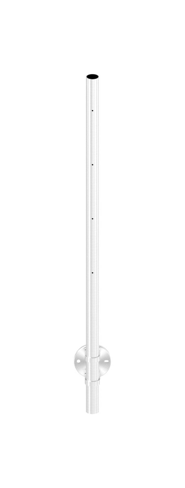 Edelstahlpfosten zur Wandmontage, Länge 1190 mm, 4 x M6 Fließformgewinde, V2A