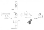 Zeichnung T-Stück für Rohr Ø 26,9 x 2,0 mm