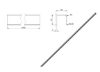 Kantenschutzprofil EASY 28 x 26 x 2 mm, V2A / V4A