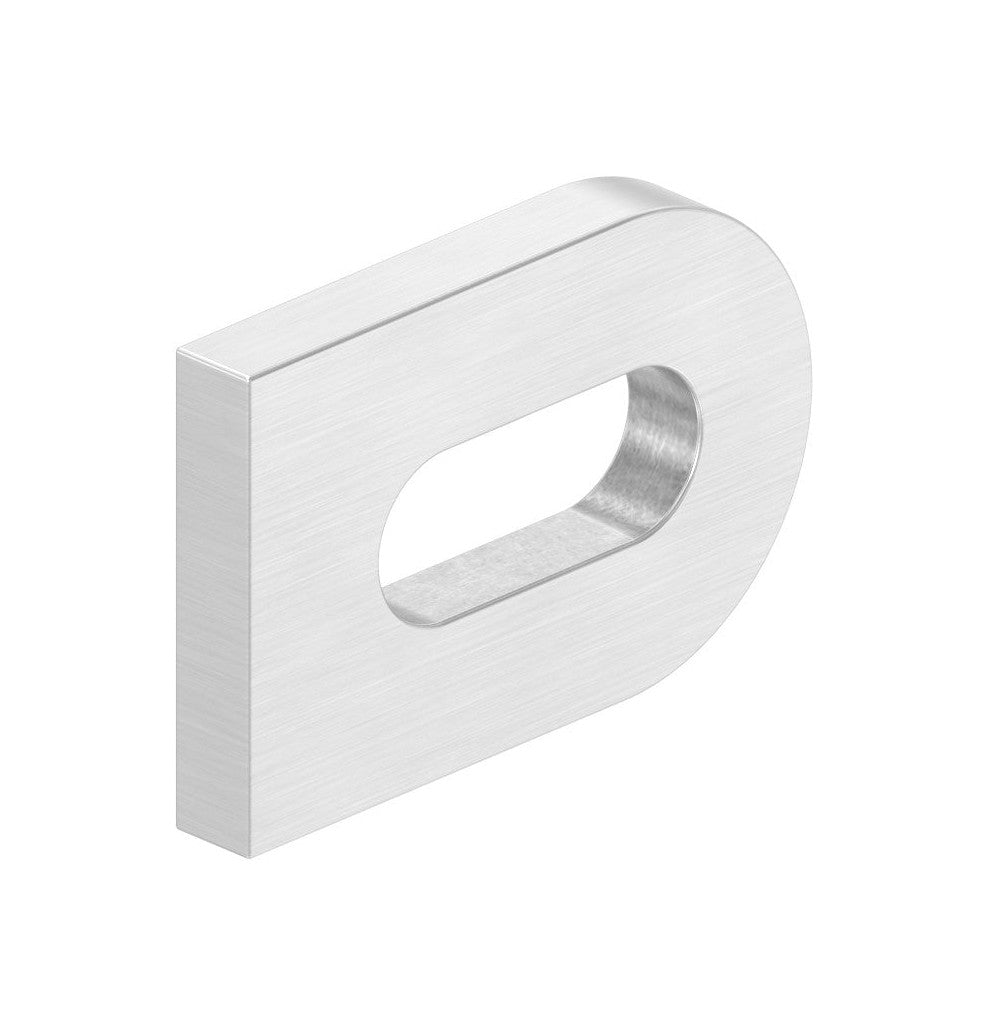 Edelstahl Anschweißlasche 30 x 20 x 4 mm, geschliffen, mit Langloch, V2A