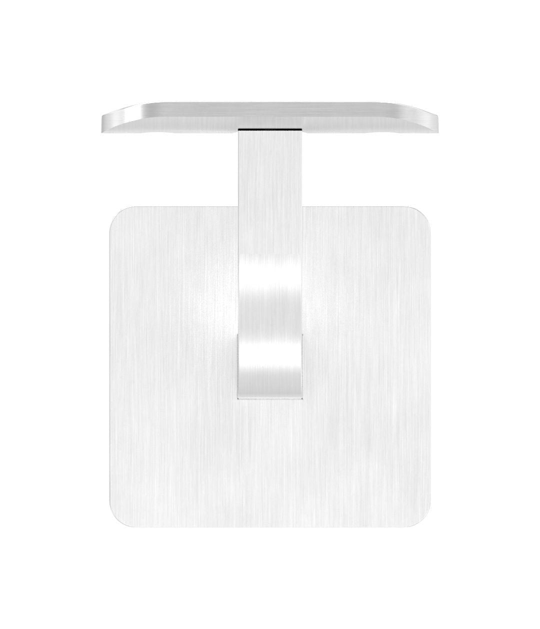 Handlaufhalter mit Cliprosette und Anschlussplatte, zum Anschrauben des Handlaufs, V2A