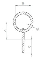 Ring beweglich, mit Holzschraube, V4A