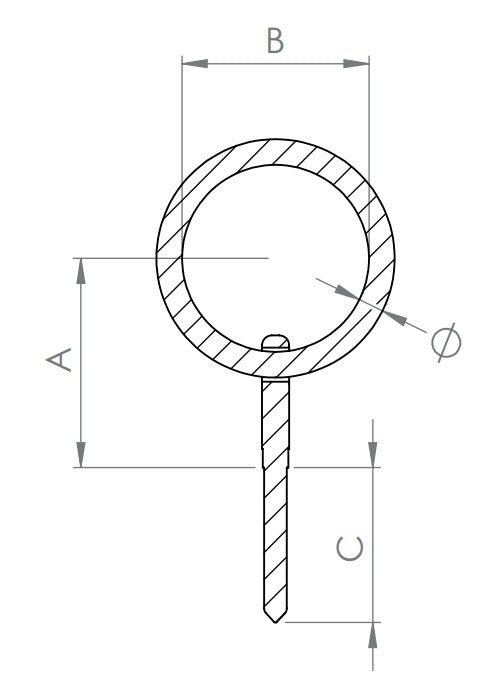 Ring beweglich, mit Holzschraube, V4A