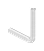 Bügel Edelstahl, 90° gebogen, 1 x Innengewinde, 1 x flach zum Anschweißen, V2A / V4A