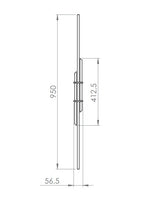 Designstab, Länge 950 mm, V2A