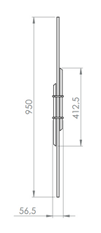Designstab, Länge 950 mm, V2A