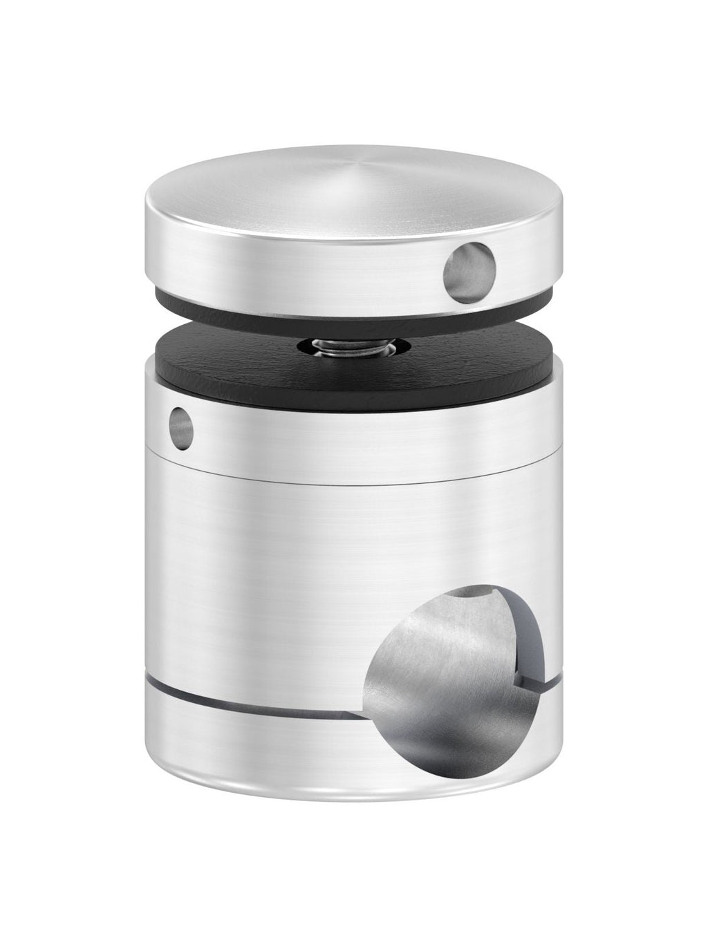 BRENK-fix® Glaspunkthalter Ø 40 mm, mit Gewindestift und Gummipaar / V2A