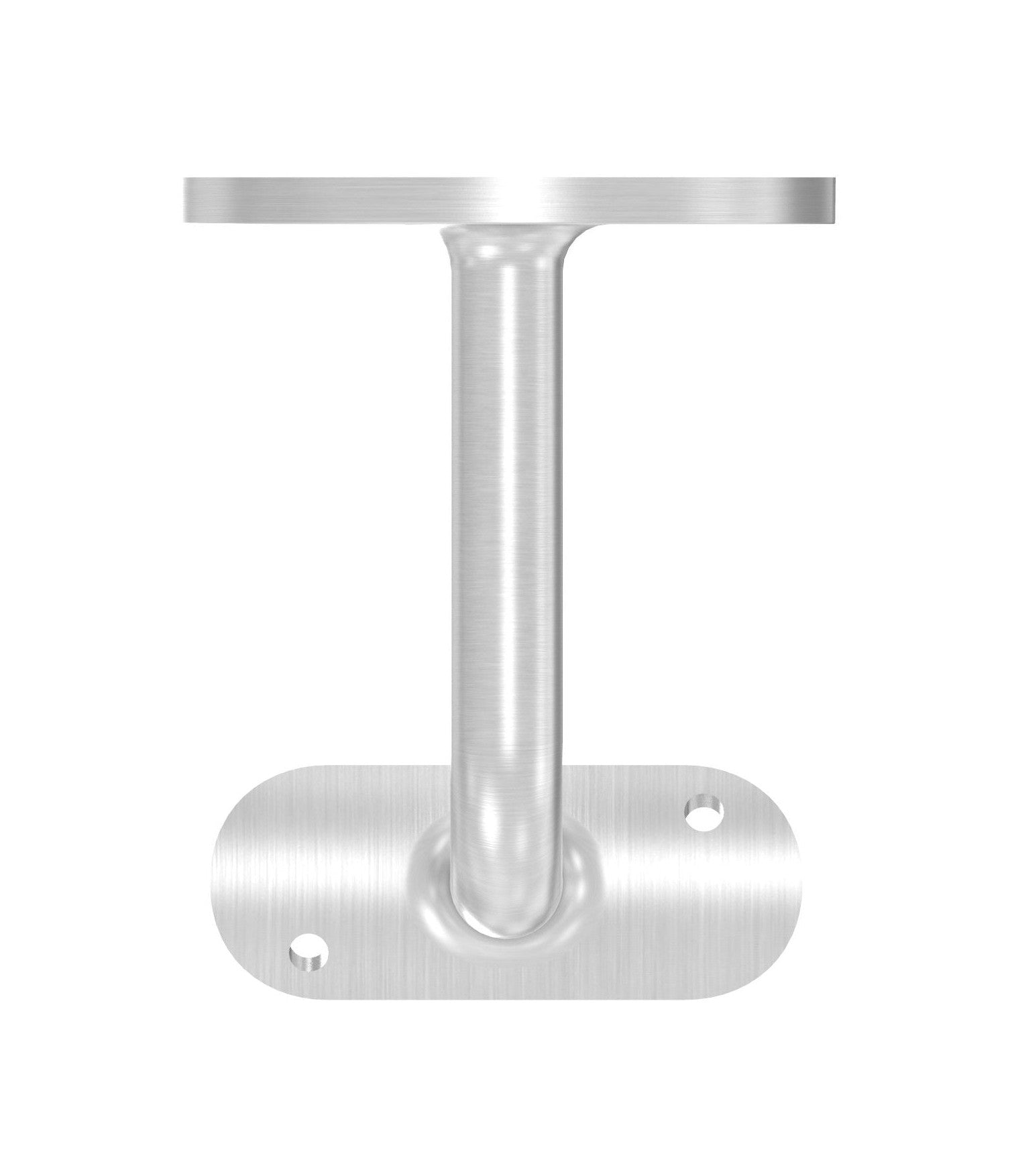 verschweißter Handlaufhalter mit Anschlussplatte, zum Anschrauben / Vernieten des Handlaufs, V2A