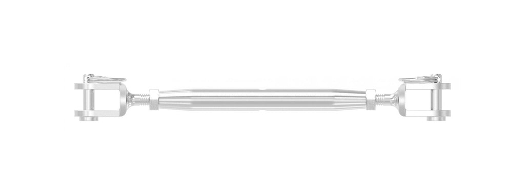 Wantenspanner mit 2 x Gabel und Gewinde, V4A