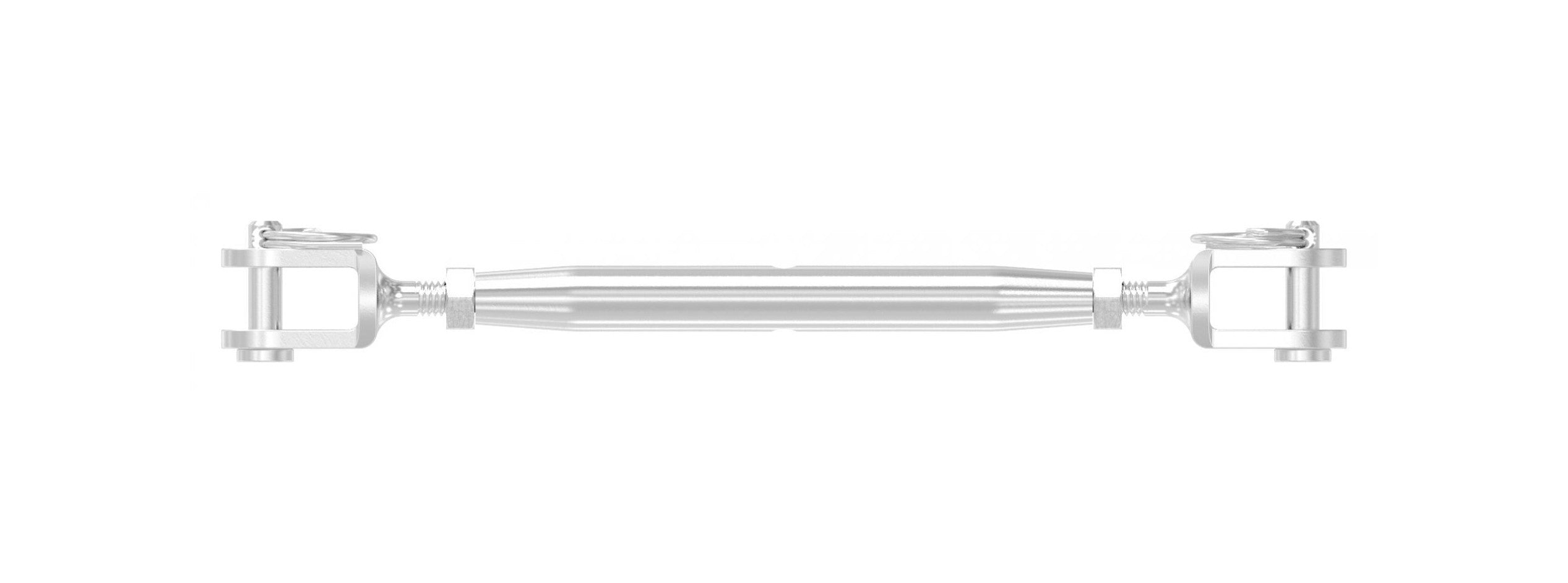 Wantenspanner mit 2 x Gabel und Gewinde, V4A
