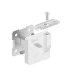 Handlaufhalter mit Cliprosette und Anschlussplatte, zum Anschrauben des Handlaufs, V2A