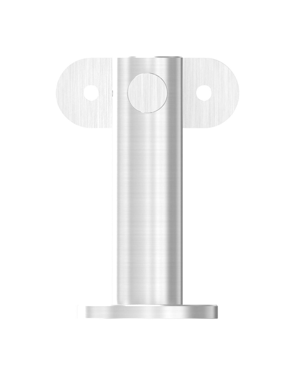 höhenverstellbarer Handlaufhalter mit Innengewinde, Gelenk und Haltenplatte, V2A
