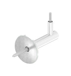 verschraubter Handlaufhalter mit Durchgangsbohrung, Stockschraube und Linsenkopfschraube, V2A