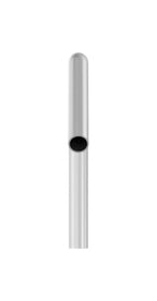 Edelstahl Rohrbogen 120° mit Bogenauslauf ca. 200 mm, V2A
