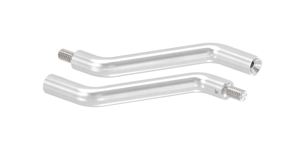 Bügel Edelstahl 2 x 30° gebogen, 360° drehbar,1 x Außengewinde, 1 x Innengewinde, V2A