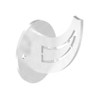 Handlaufträger zum Anschrauben, Stärke 4 mm, mit ovaler Ronde mit 2 Bohrungen, V2A