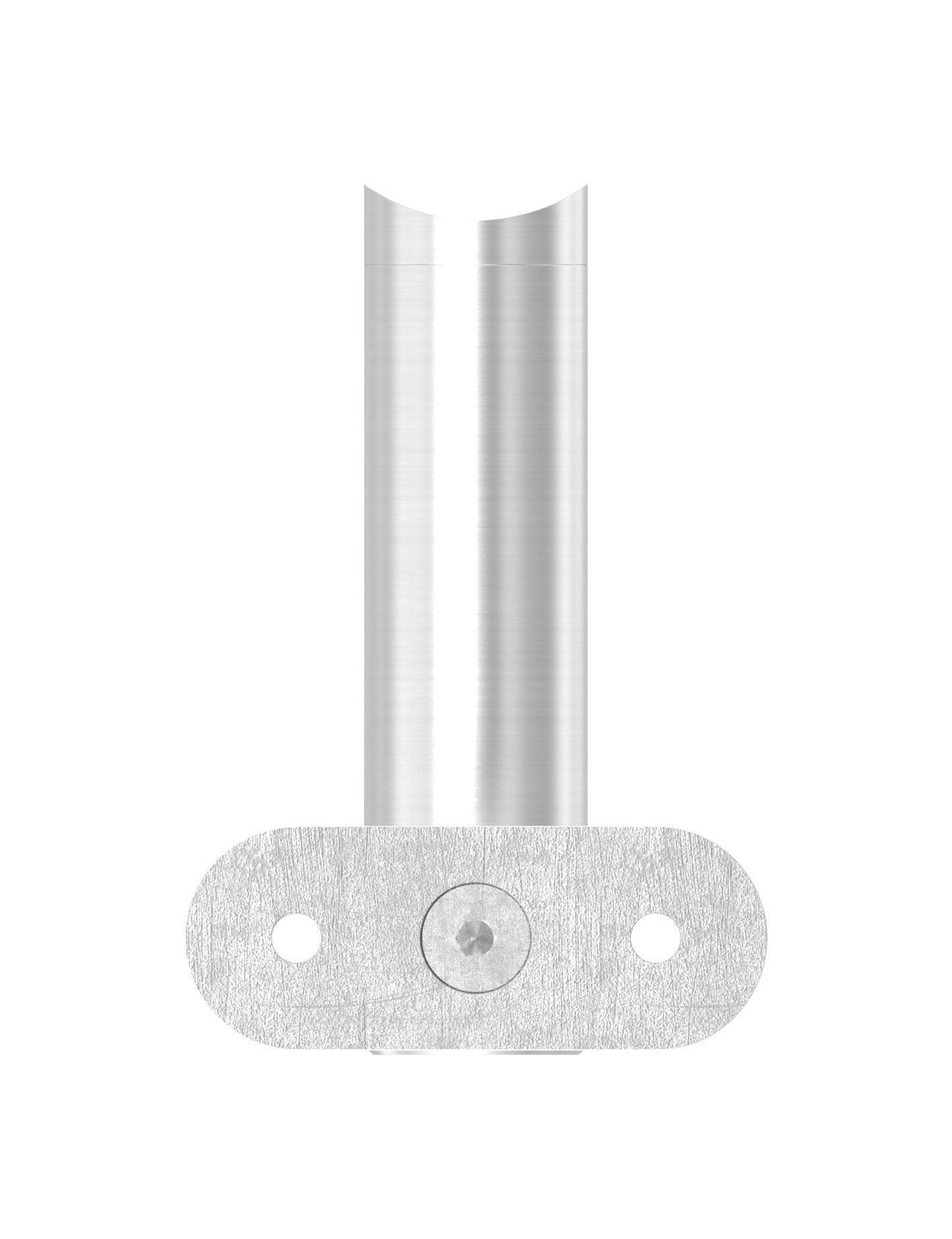 höhenverstellbarer Handlaufhalter mit Halteplatte, zum  Anschrauben des Handlaufs, V2A