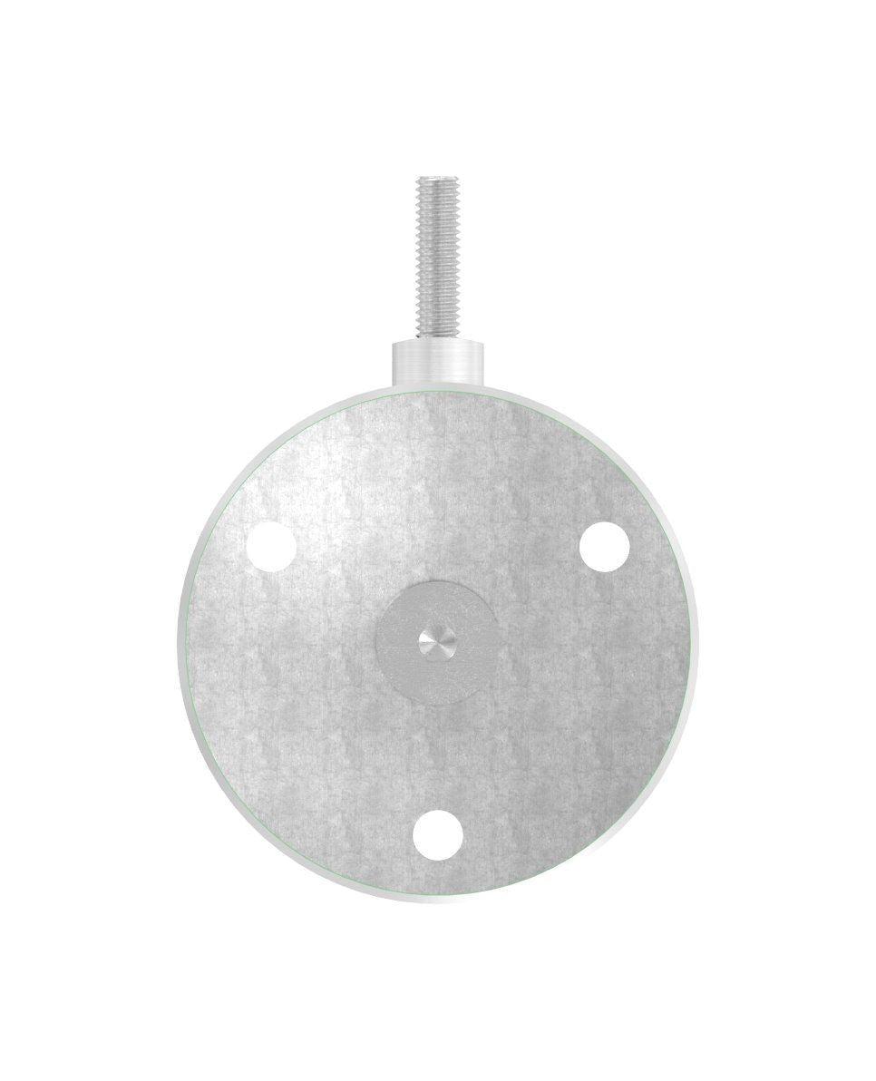 verschraubter Handlaufhalter mit Durchgangsbohrung und Linsenkopfschraube, V2A