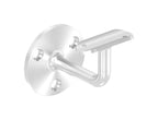 verschweißter Handlaufhalter mit Anschlussplatte, zum Anschrauben / Vernieten des Handlaufs, V2A