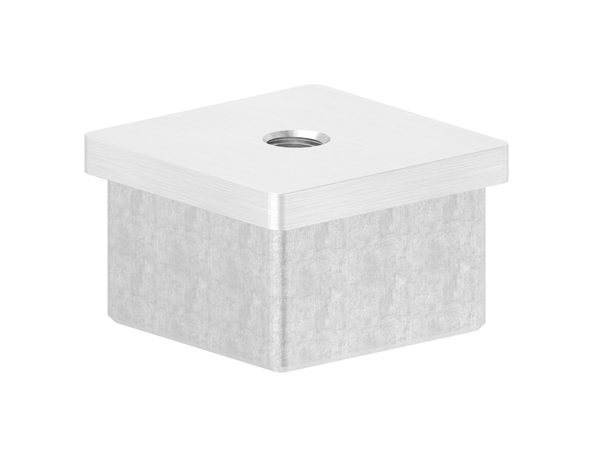 Rohrabschlussstopfen für Rohr 40 x 40 x 2,0 mm mit Innengewinde M8