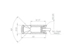 Querstabhalter Ø 22 mm, für 90° Innenecke, mit Durchgangsbohrung, V2A / V4A