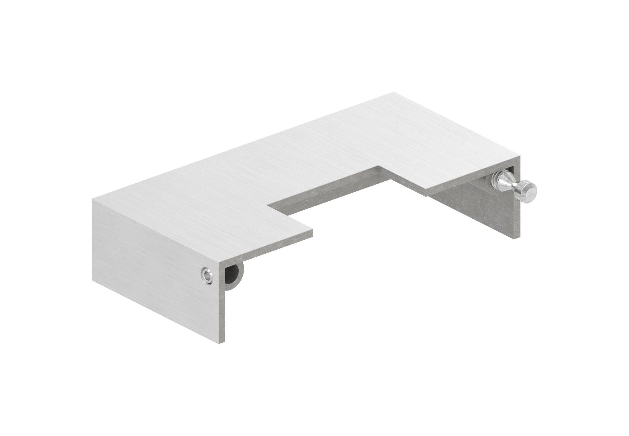 Edelstahl Abdeckrosette für Quadratrohre, teilbar, mit Mittelbohrung, Längsschliff, V2A / V4A