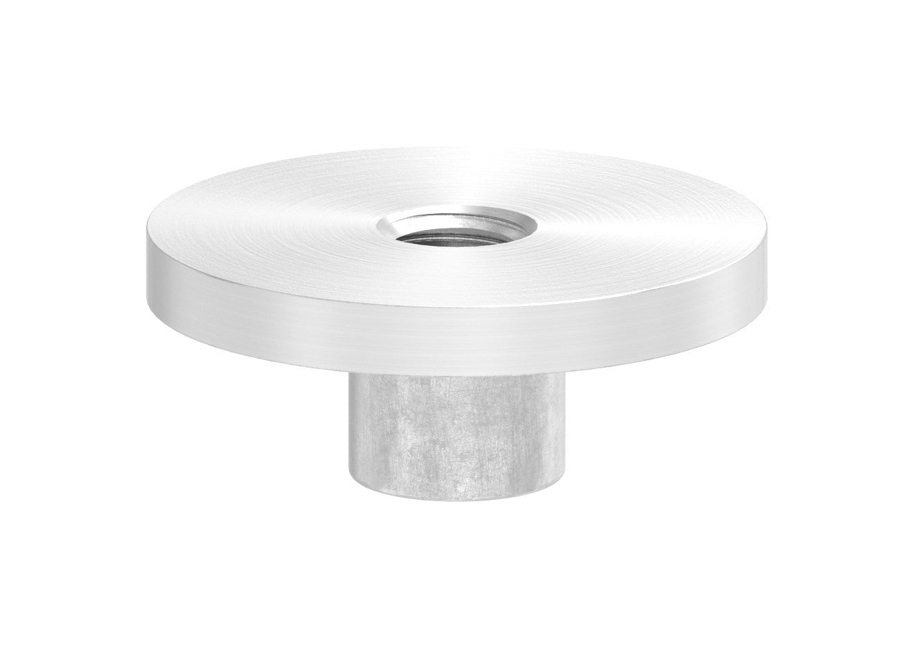 Rohrabschlussplatte mit Gewinde M8 für Rohr Ø 33,7 mm