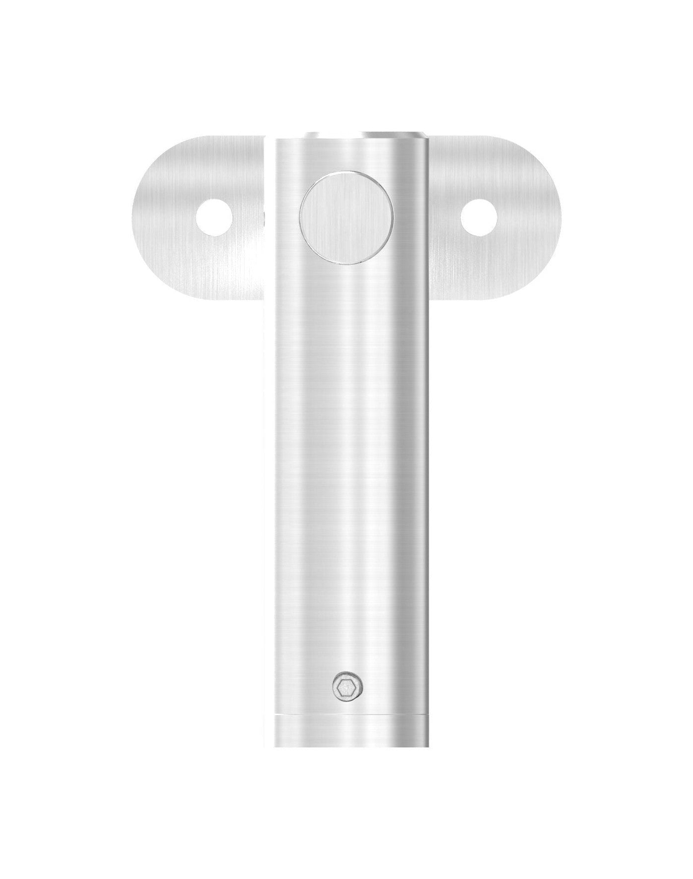 höhenverstellbarer Handlaufhalter mit Gelenk und Halteplatte, zum Anschrauben des Handlaufs, V2A