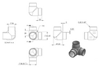 Zeichnung Eckstück für Rohr Ø 42,4 x 2,0 mm