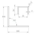 Kantenschutzprofil EASY 90° Ecke, V4A