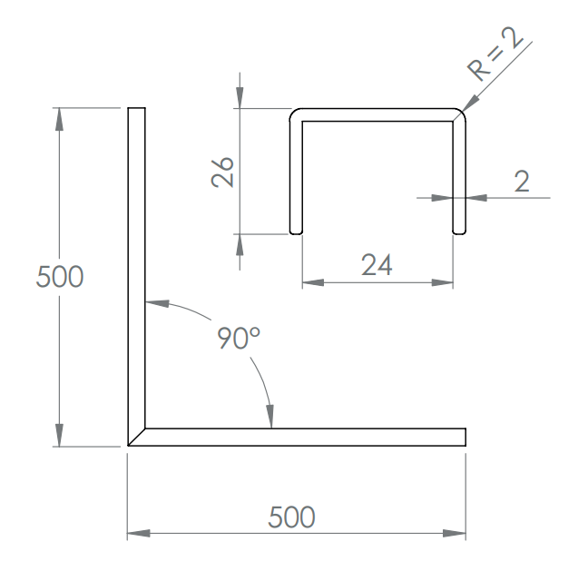 Kantenschutzprofil EASY 90° Ecke, V4A