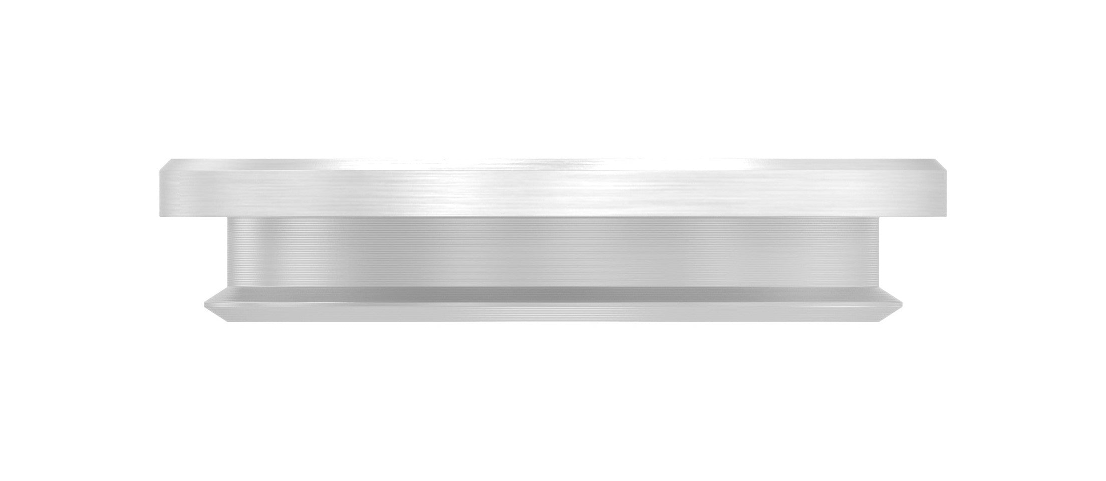 Edelstahl Rohrabschlussstopfen flach, Vollmaterial, mit Nase, zum Einschlagen, V2A