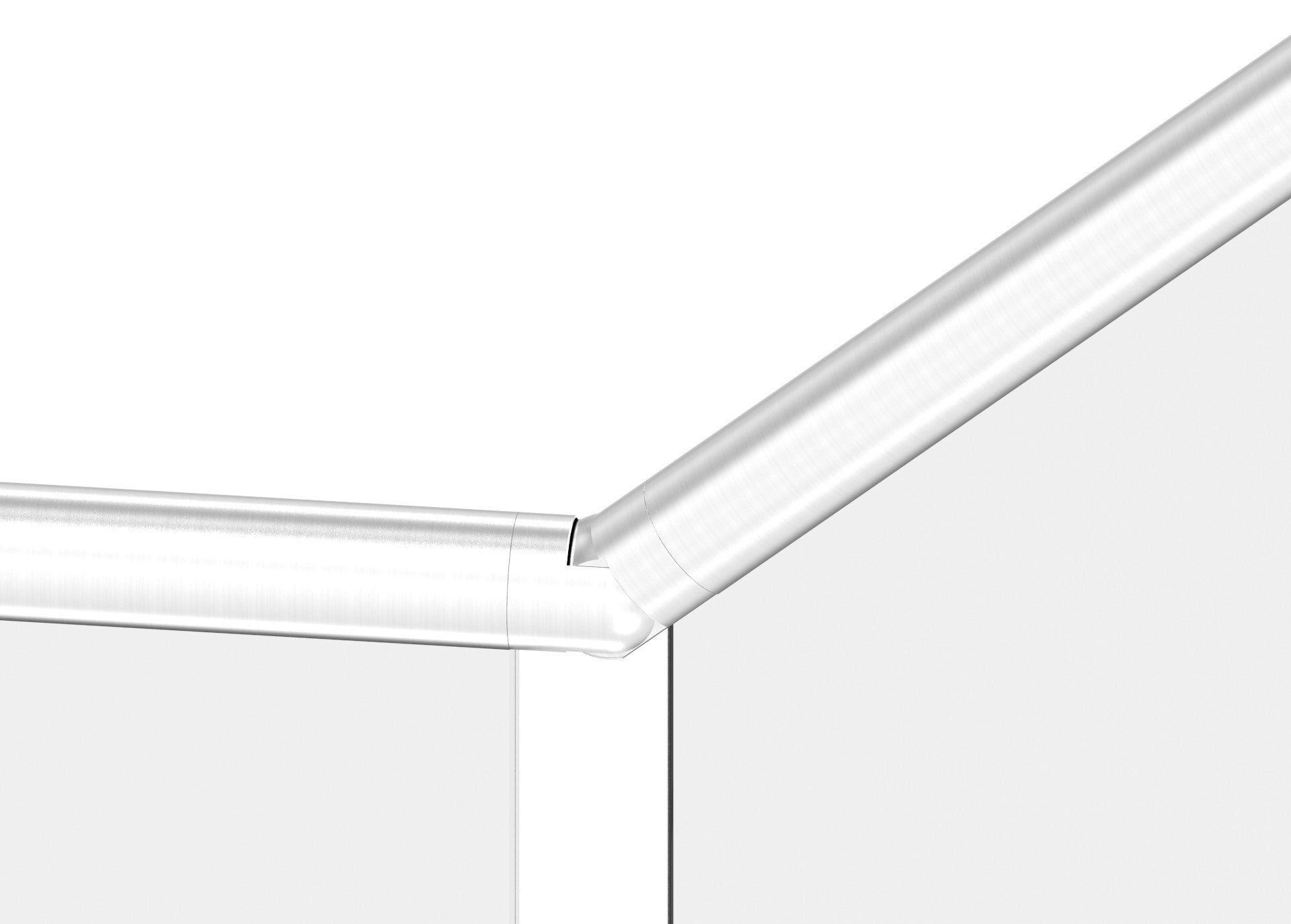 flexibler Verbinder für Rund-Nutrohr, aufwärts 25-55°, V2A / V4A