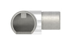 Eckbogen horizontal / Verlaufsecke 90° für Rund-Nutrohr, V2A / V4A
