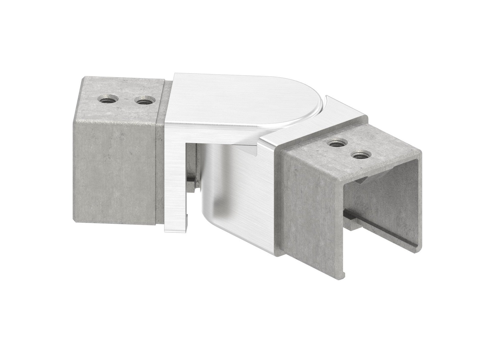 flexibler Verbinder für Quadrat-Nutrohr, seitwärts 90-180°, V4A