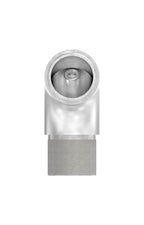 Edelstahl Rohrbogen 90°, stufenlos um 360° drehbar, zum Einstecken ins Rohr, V2A / V4A