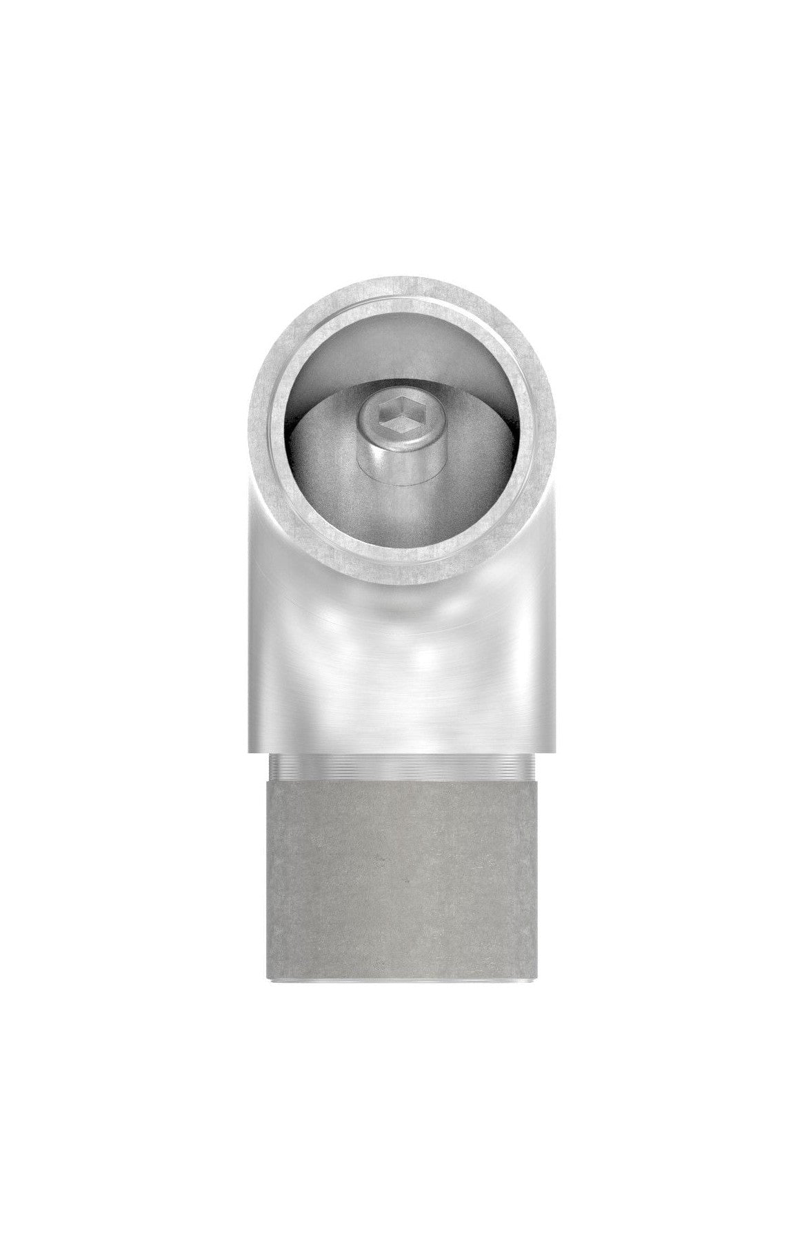 Edelstahl Rohrbogen 90°, stufenlos um 360° drehbar, zum Einstecken ins Rohr, V2A / V4A