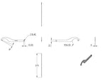 Hakenschlüssel für Glaspunkthalter Ø 72 mm, V2A