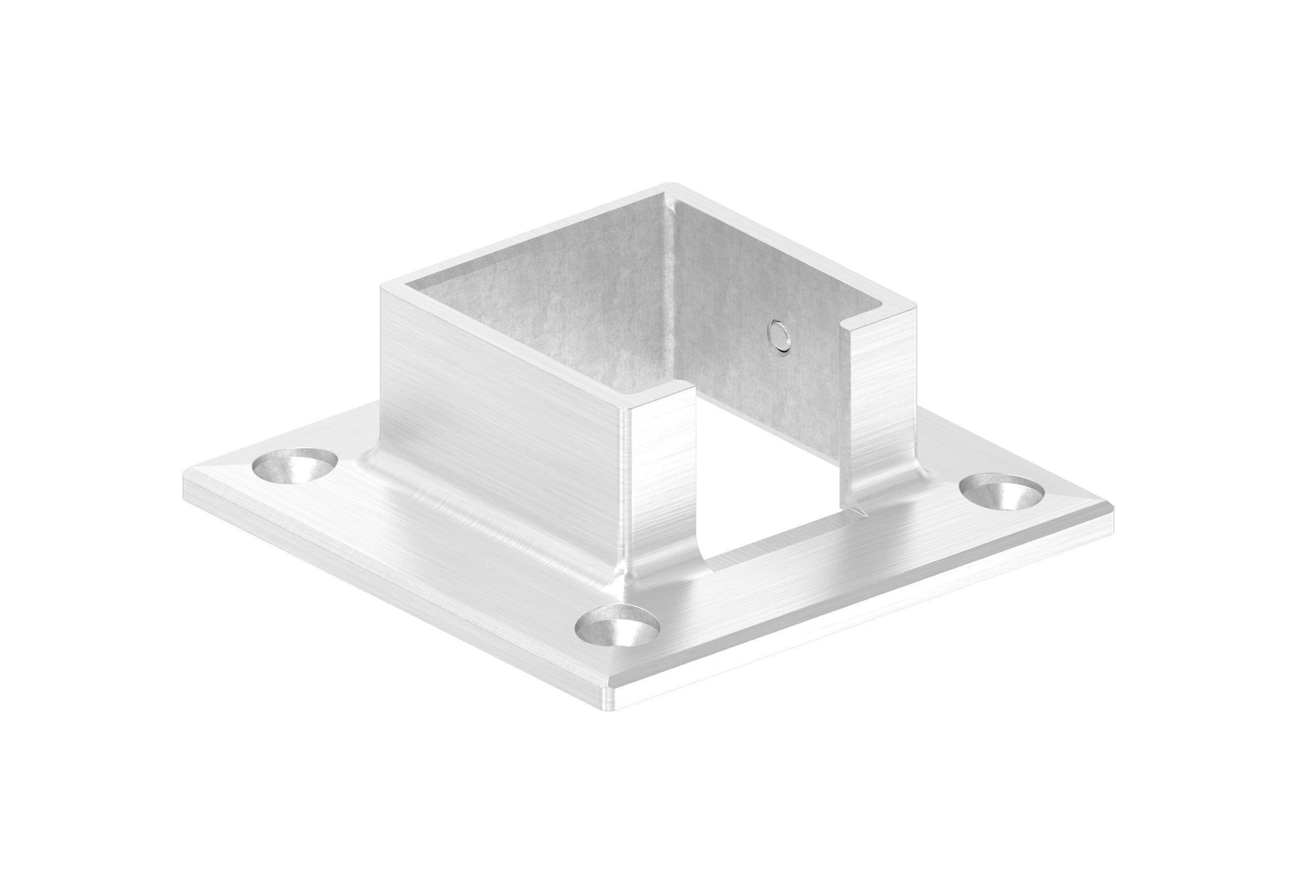 Wandhalter für Quadrat-Nutrohr 40 x 40 x 1,5 mm, V2A / V4A