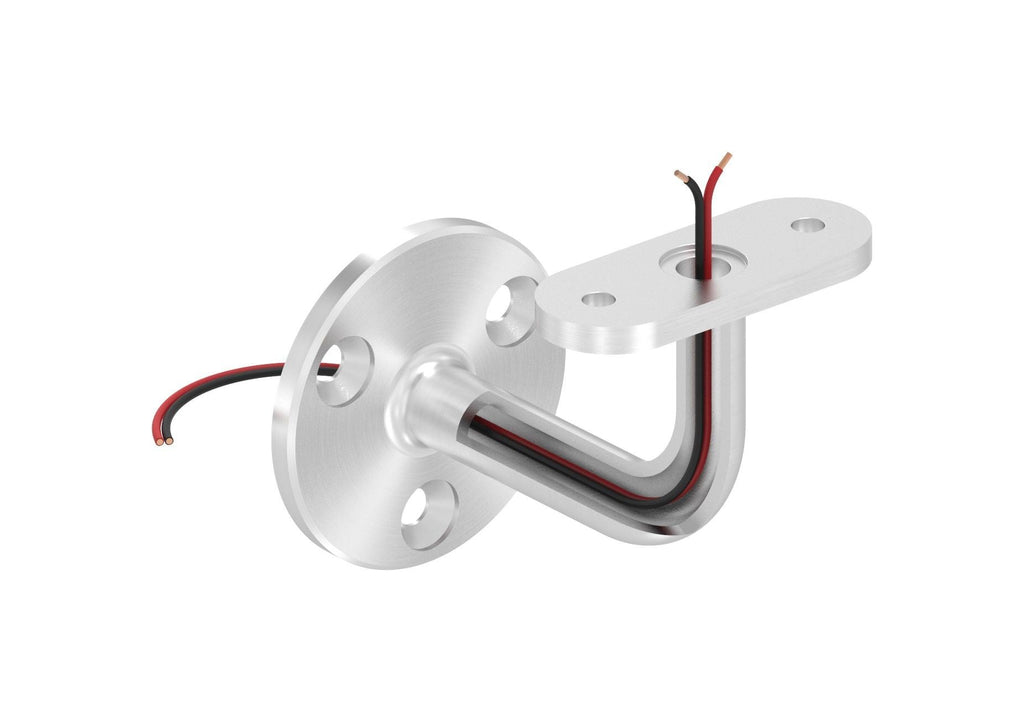 Edelstahl Handlaufhalter mit Kabeldurchführung, für LED-Handläufe, V2A / V4A