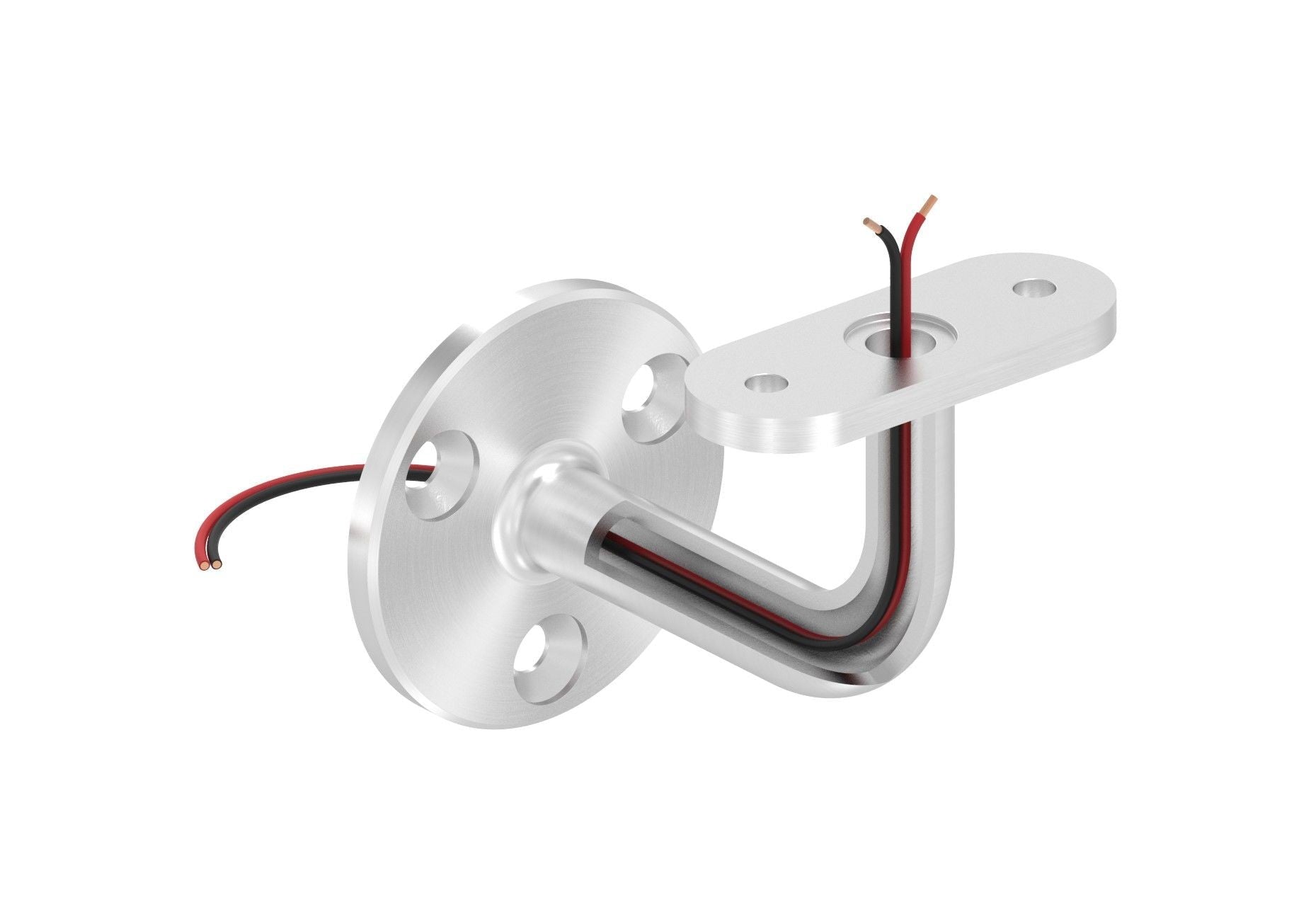 Edelstahl Handlaufhalter mit Kabeldurchführung, für LED-Handläufe, V2A / V4A