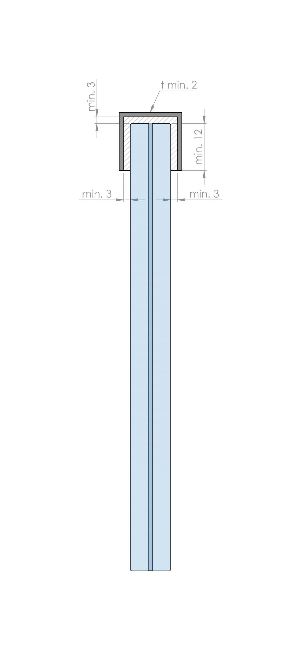 Kantenschutzprofil EASY 28 x 26 x 2 mm, V2A / V4A