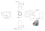 Zeichnung Endstück für Rohr Ø 42,4 x 2,0 mm