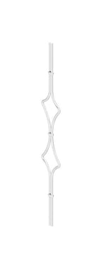 Designstab mit Edelstahlbund, Länge 950 mm, V2A