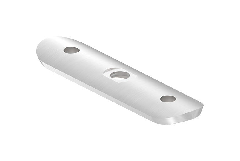 Handlaufanschlussplatte für Rohr Ø 42,4 mm, zum Verschrauben, V2A